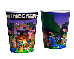 Стакан паперовий 03 - Комп'ютерна гра "Майнкрафт" (10 шт)