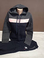 Утепленный спортивный костюм "Адидас" для девочки подростка Turkey Турция 12-18 лет кофта с штанами