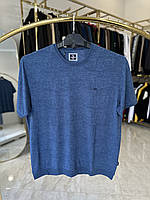 Мужская футболка Caporicco 7906 Турция (батал) 5-6XL синяя