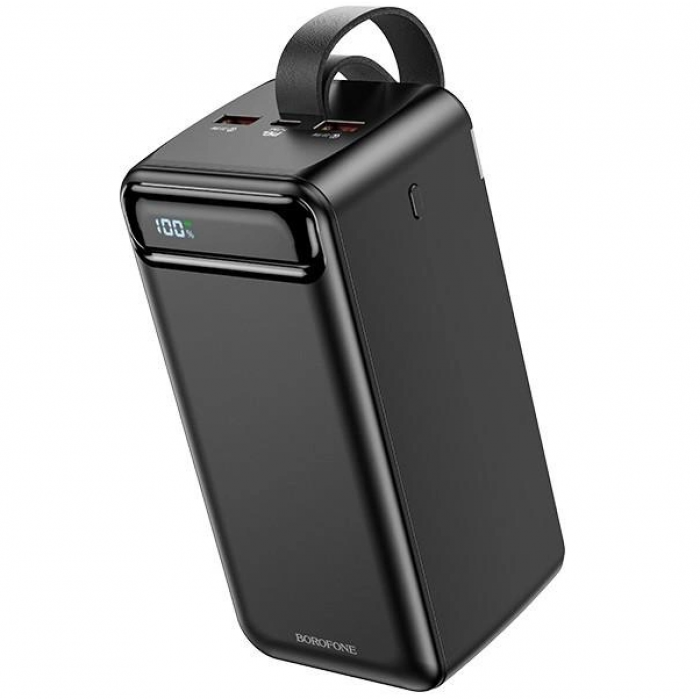Зовнішній акумулятор Power bank BOROFONE BJ14D 50000 mAh PD22,5W + швидке заряджання батарея заряджання Чорний, фото 1