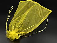 Подарочные красивые мешочки из органзы  для упаковки Цвет желтий. 30х40см