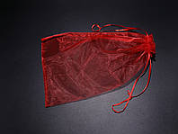 Подарочные ювелирные мешочки из органзы однотонные Цвет красный. 20х30см