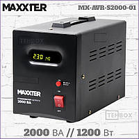 Стабілізатор регулятор напруги Maxxter MX-AVR-S2000-01 2000 ВА 1200 Вт