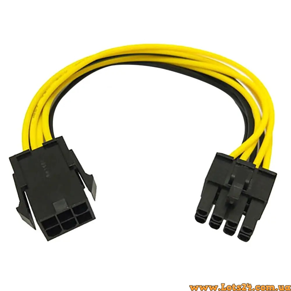Перехідник 8PIN 6PIN PCIe кабель живлення подовжувач для відеокарти мама тато 6P 8P перехідник 6-pin 8-pin для відеоадаптера GPU