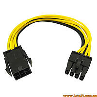 Перехідник 8PIN 6PIN PCIe кабель живлення подовжувач для відеокарти мама тато 6P 8P перехідник 6-pin 8-pin для відеоадаптера GPU