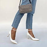 Весільні білі матові туфлі човники шпилька 38 розмір, фото 5