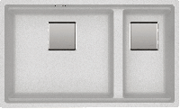 Кухонная мойка Franke KUBUS 2 KNG 120 (125.0517.124) гранитная - монтаж под столешницу - цвет Белый