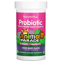 Пробіотики Probiotic Children's Chewable Digestive Supplement Mixed Berry NaturesPlus 30 жувальних таблеток