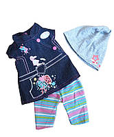 Одежда для куклы Беби Борн / Baby Born 40-43 см набор 3 вещи разноцветный 8799