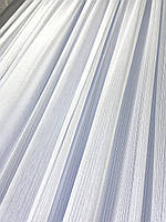 Тюль однотонна біла живі нитки з перламутром