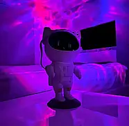 Ночник проектор Космонавт (кілька режимів, зірки, магнітна голова, висота 22 см, пульт) Asto pj 1, фото 7