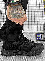 Тактичні чоловічі черевики Ninja black/ Армійські військові черевики чорні/ Черевики чорні бойові поліція ЗСУ