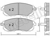 Тормозные колодки Metelli 22-0876-1 Nissan Cube, Pulsar, Tiida, Juke, Altima 410609J425, 410601605R,