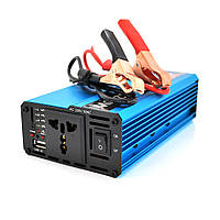 Інвертор напруги UKC 1200ВА (720 Вт), 24/220 V, approximated, 1 універсальна розетка, клеми + крокодили