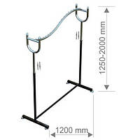 Стойка вешалка напольная для одежды (вещей), торговое оборудование для магазина лофт. Зиг-заг 1,2 м