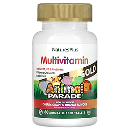 Вітаміни Animal Parade Gold Children's Chewable Supplement Cherry Grape & Orange NaturesPlus 60 таблеток