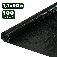 Агроткань черная 100г/м2 1.7х50 м от сорняков из полипропилена для мульчирования парника и дорожек Shadow