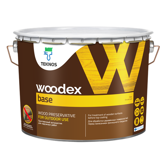 Грунтувальний антисептик для дерева Teknos Woodex Base (ТЕКНОС ВУДЕКС БЕЙС) 3л