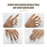 Тренувальна рука для манікюру на гнучкому штативі з тіпсами в комплекті (100 шт.) та кріпленням до столу - 350, фото 5