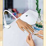 Тренувальна рука для манікюру на гнучкому штативі з тіпсами в комплекті (100 шт.) та кріпленням до столу - 350, фото 2