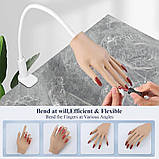 Тренувальна рука для манікюру на гнучкому штативі з тіпсами в комплекті (100 шт.) та кріпленням до столу - 350, фото 4