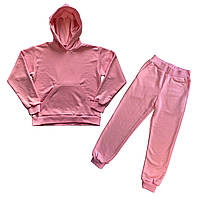 Спортивный костюм для девочки трёхнитка розовый
