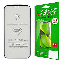 DR Захисне скло для Apple iPhone 12 Pro Max (6.7) (0.3 мм, 5D/10D чорне) ТОП