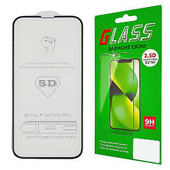 DR Захисне скло для Apple iPhone 13/13 Pro/ 14 (6.1) (0.3 мм, 5D/ 10D чорне) ТОП