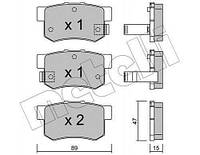 Тормозные колодки Metelli 2201730 Honda Accord, Civic, Legend, CR-V, Stream, FR-V, Prelude, CR-Z, Shuttle,