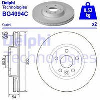 Гальмівні диски Delphi BG4094C Ford Mondeo, Galaxy, S-Max; Volvo V70, V60, S80, XC70, S60; Land Rover Evoque,