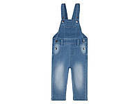Полукомбинезон джинсовый на кпопках, с регулирующими шлейками для мальчика Lupilu LIDL 370496 062 см (2-3
