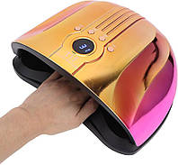 Профессиональная UV/LED лампа T15 Chrom для сушки ногтей, 160 Вт. Золото с розовым
