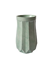 Гипсовая вазочка для сухоцветов, 10*6 см зеленый