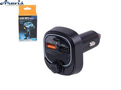 FM модулятор Bluetooth 5в1 C28 12-24v 2USB 5V-3.1A Type C 5V-3.1A BT5.0 RGB-ambient light