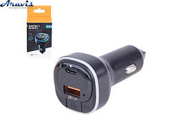 FM модулятор Bluetooth 5в1 C33 12-24v USB 5V-3.1A Type C 5V-3.1A BT5.0 RGB-ambient light