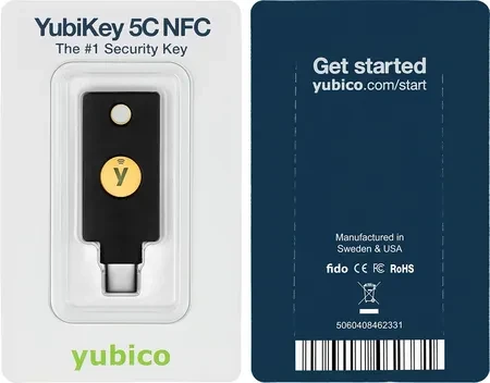 Ключ U2F Yubico YubiKey 5c NFC - фото 1 - id-p2196203364