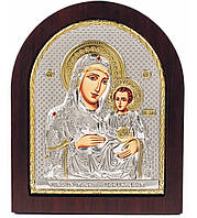 Иерусалимская икона Божией Матери 19,6х15см в серебряном окладе 925 и позолоте