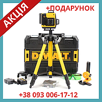 Аккумуляторный лазерный нивелир DeWalt 3D-4D уровень 3.7V 5AH АКБ уровень со штативом Деволт