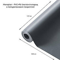 Самоклеюча екошкіра у рулоні 1.37*3m*0.5mm DEEP GREY (D) SW-00001340, фото 2