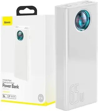 Павербанк Powerbank Baseus Amblight Digital Display 30000mAh Biały