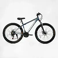 Велосипед CORSO "Legend" 27,5" дюймів рама алюмінієва 15,5", обладнання Shimano 21 швидкість, зібран на 75%