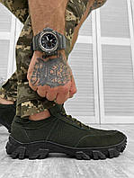 Тактичні кросівки олива alfa шкіряні дихаючі, чоловічі військові легкі кросівки армійські літні міські
