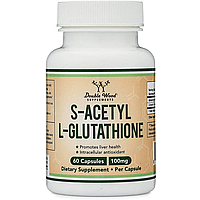 Double Wood - S-Acetyl L-Glutathione 100 mg, 60 капсул