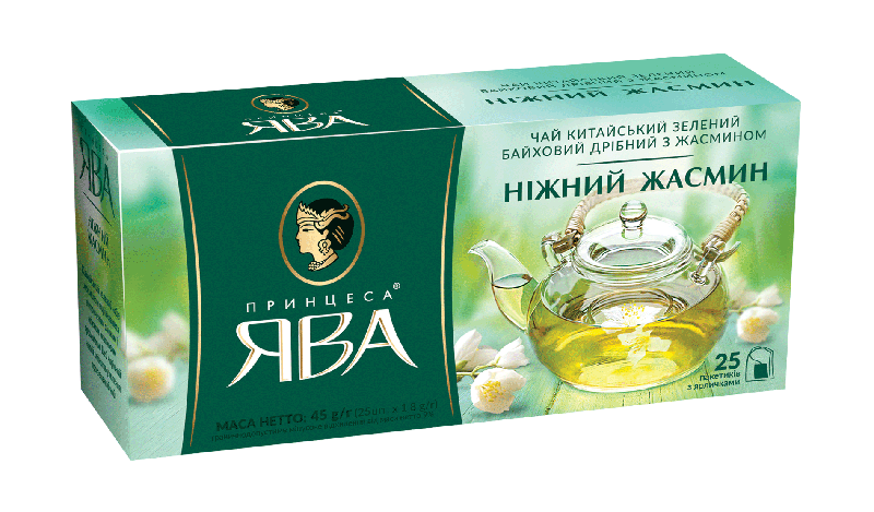 Чай Принцеса Ява ніжний жасмин 25 пакетиків картон