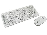 Бездротовий комплект (клавіатура + мишка) UKC ART-5263 White (5263) sm