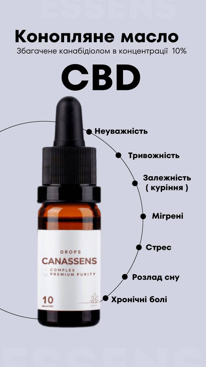 СВД Краплі з натуральним канабідіолом в концентрації 10%., фото 1
