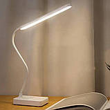 Настільна лампа 1901 (на акумуляторі та USB) на 2.5 Вт. з підставкою для телефону - для дистанційного навчання, фото 9