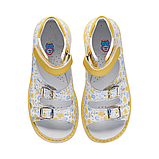 Босоніжки ортопедичні для дівчинки з жорстким задником та супінатором Theo Leo S687 WH-FL PT розмір 26-33, фото 3