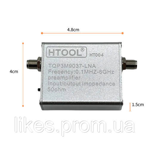 Підсилювач радіосигналу LNA 0.1-6000МГц 20дБ Type-C, HTOOL HT004 - фото 2 - id-p2196244355