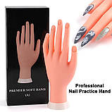 Тренувальна силіконова гнучка рука (муляж) для майстра манікюру-початківця - 381, фото 8